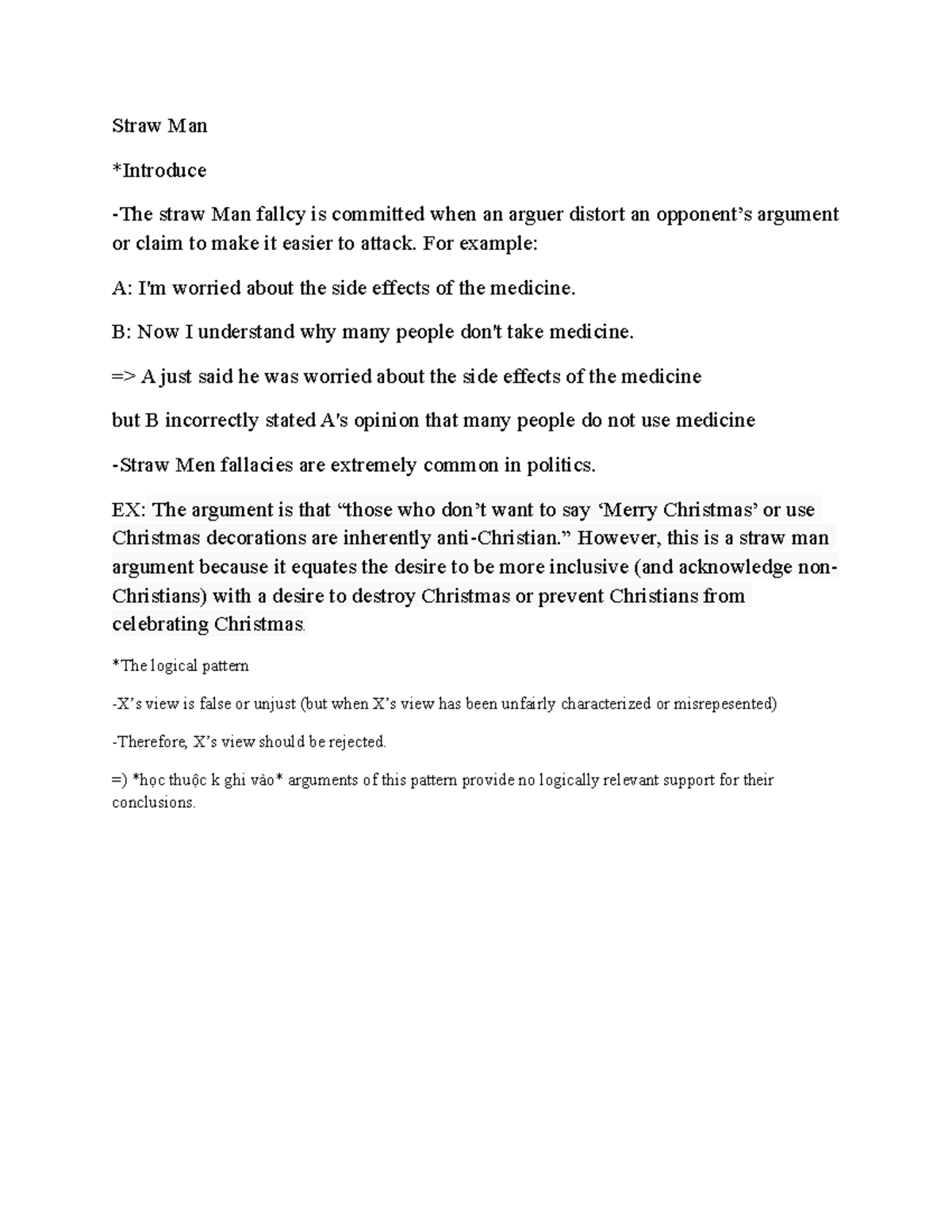 Straw Man Critical thinking Straw Man *Introduce The straw Man