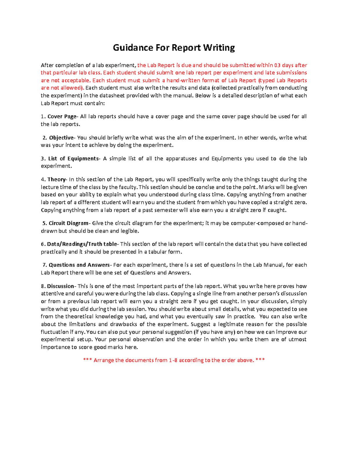 Guidance For Report Writing - Guidance For Report Writing After ...
