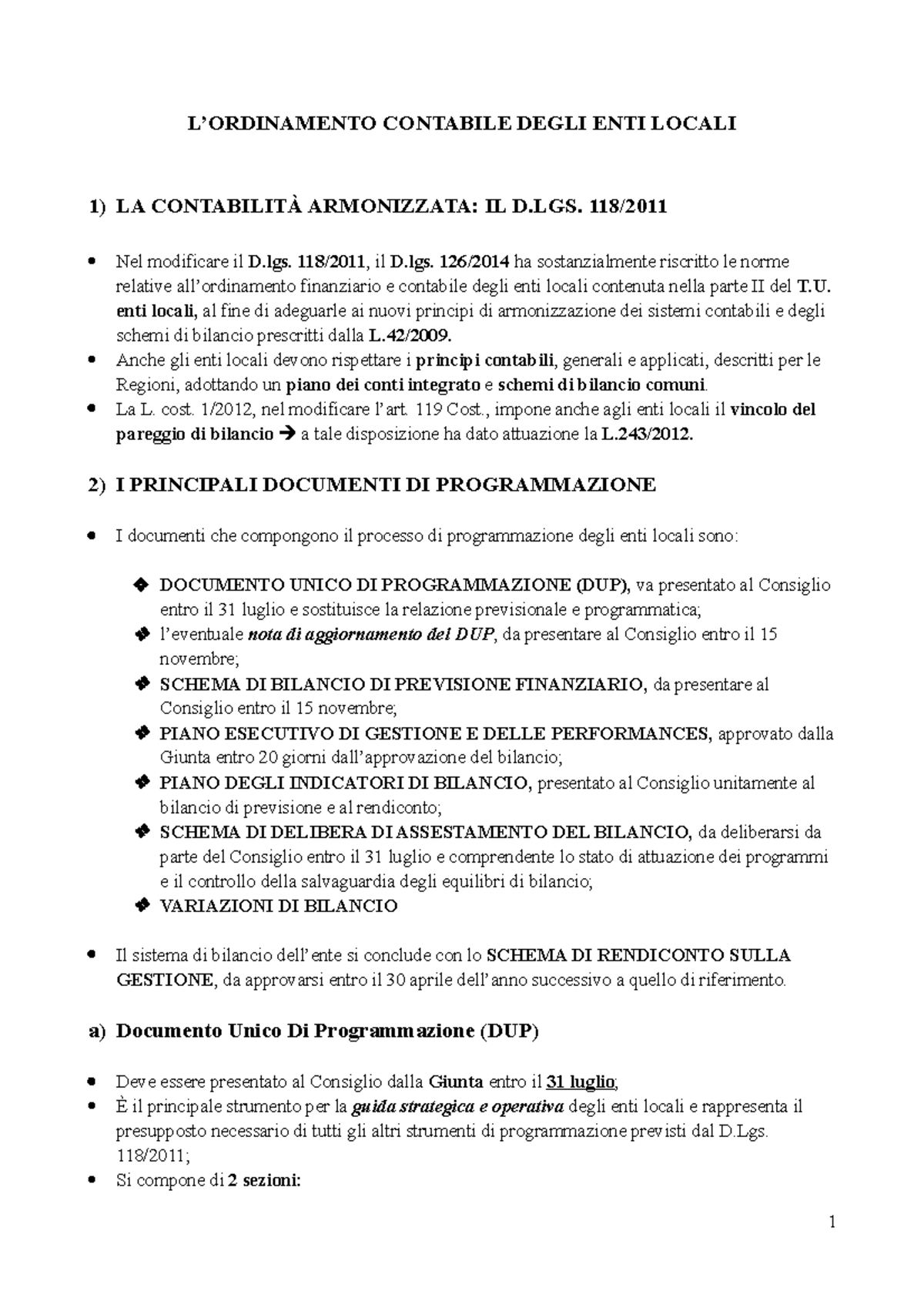 Ordinamento Degli ENTI Locali - L’ORDINAMENTO CONTABILE DEGLI ENTI ...