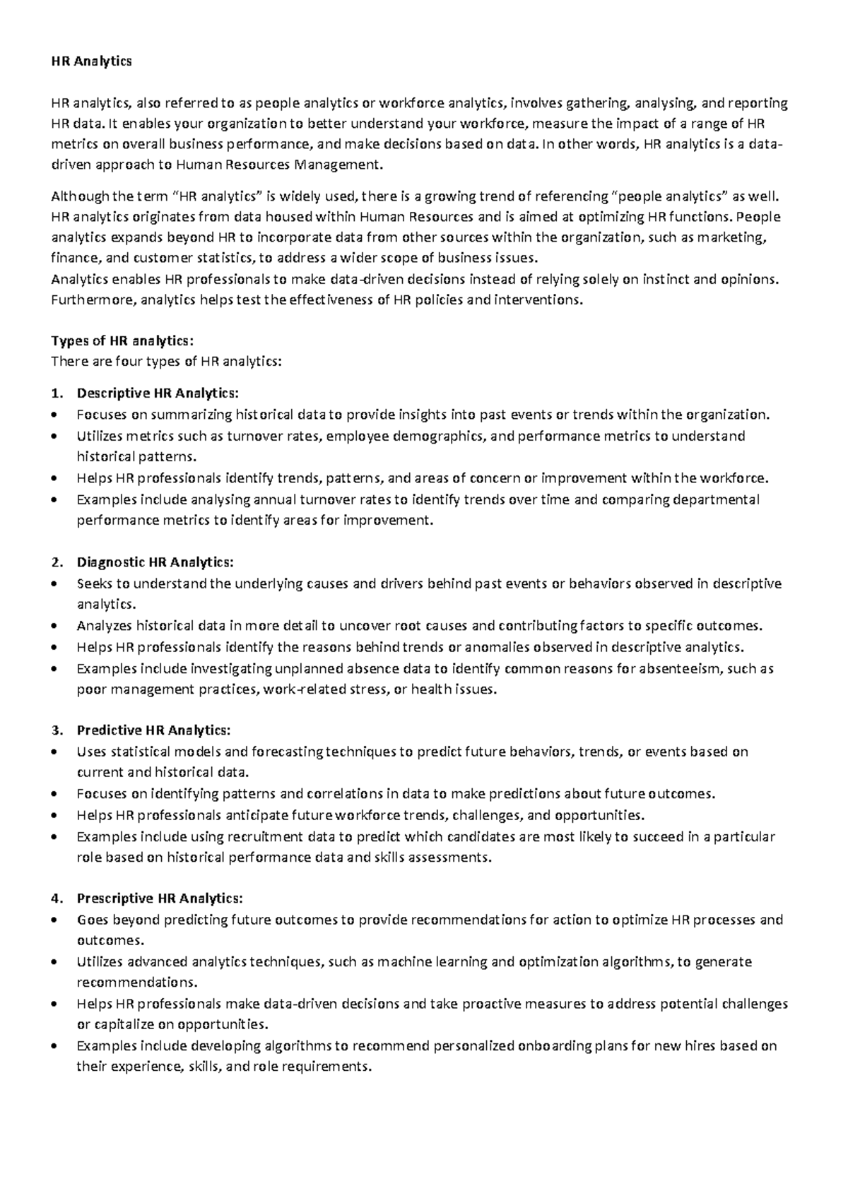 Introduction to HR Analytics - HR Analytics HR analytics, also referred ...