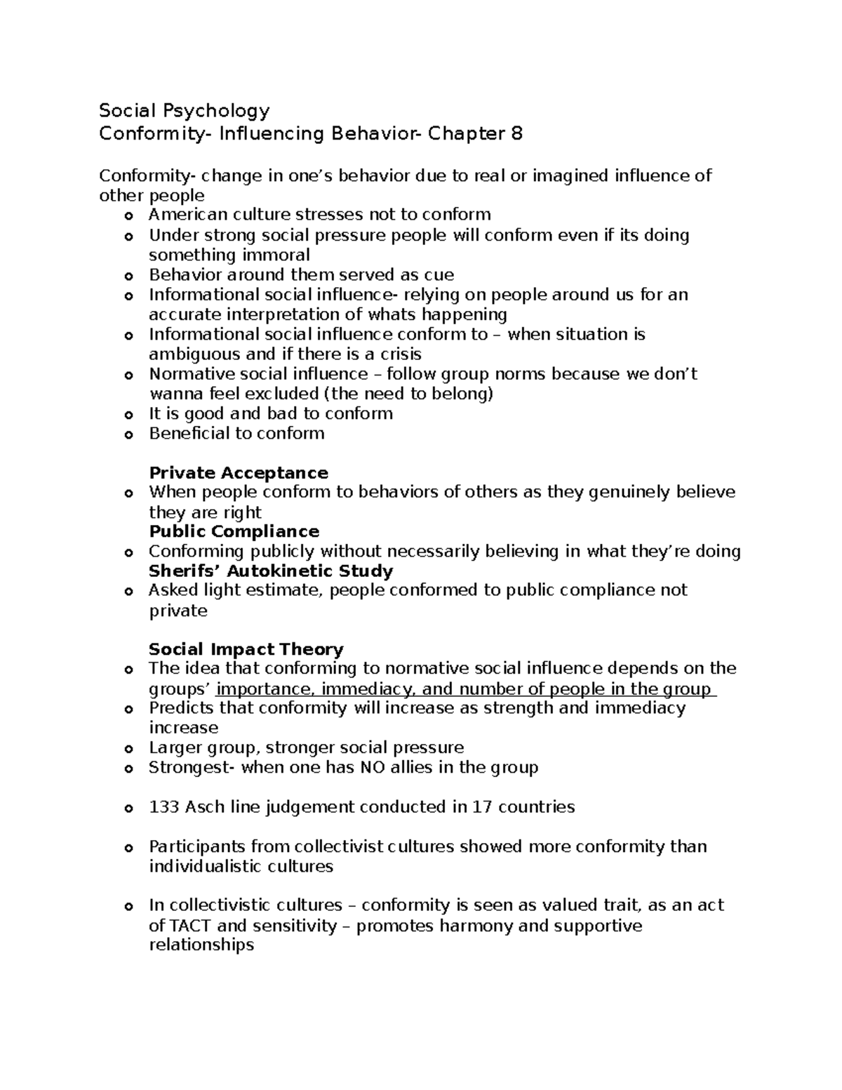 Social Psychology - Social Psychology Conformity- Influencing Behavior ...