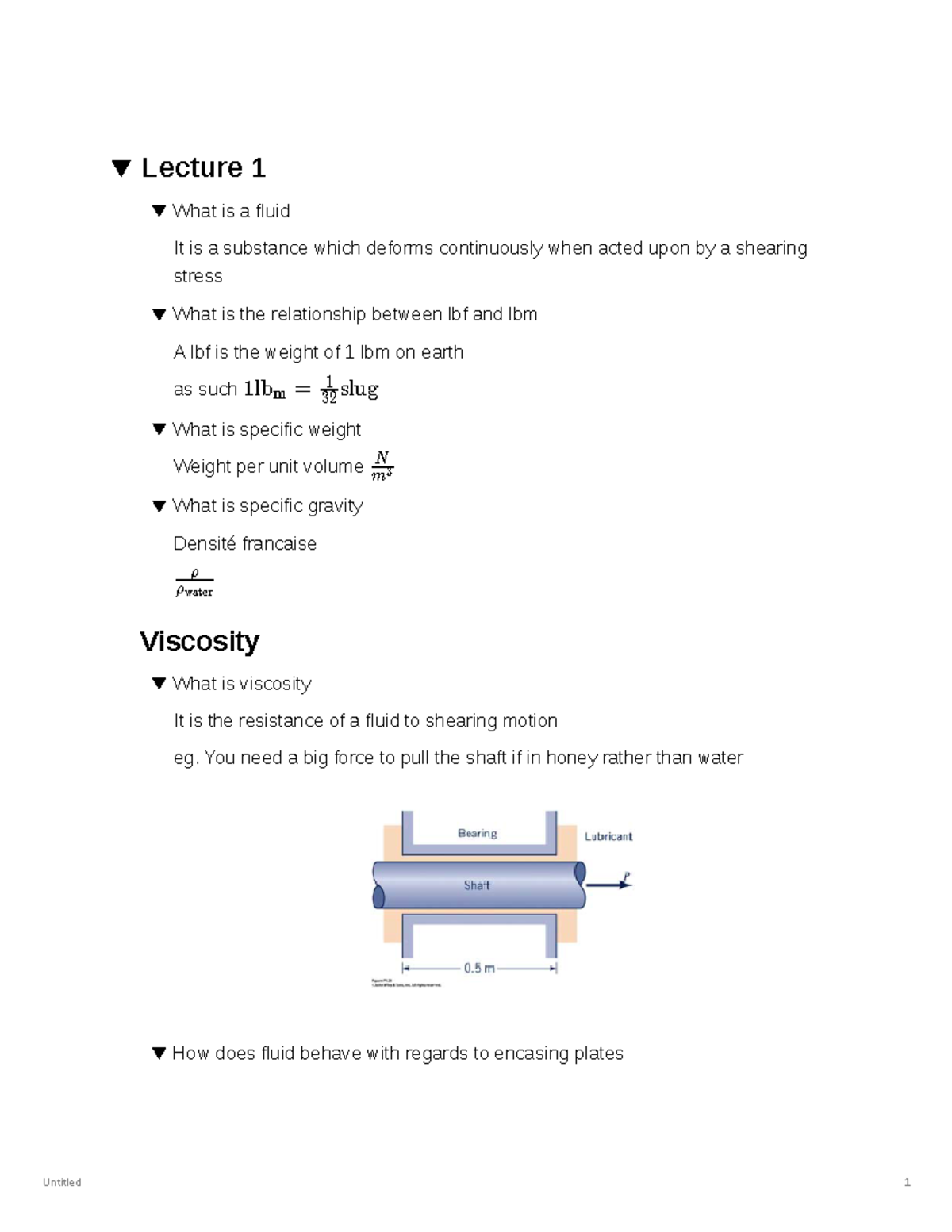 Statics Fluids Lecture - Untitled 1 Lecture 1 What Is A Fluid It Is A ...