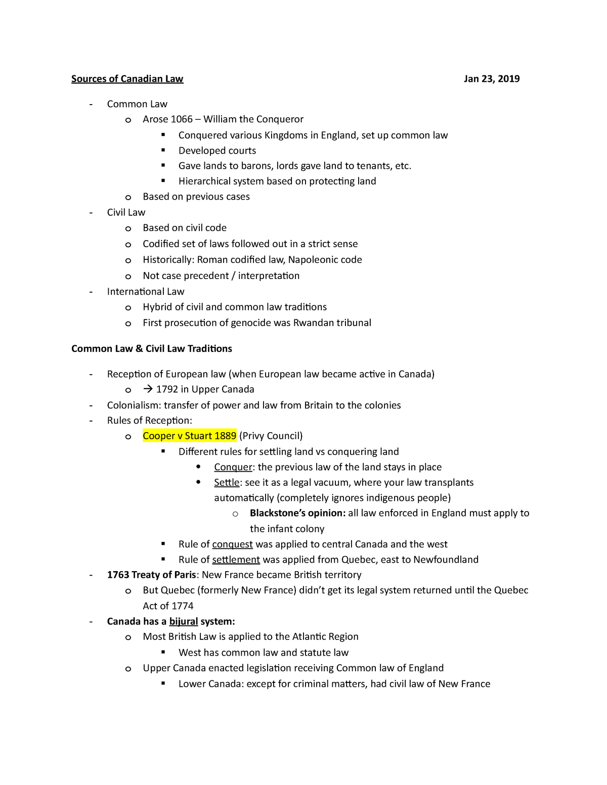 2-sources-of-canadian-law-hierarchical-system-based-on-protecting-land-o-based-on-previous