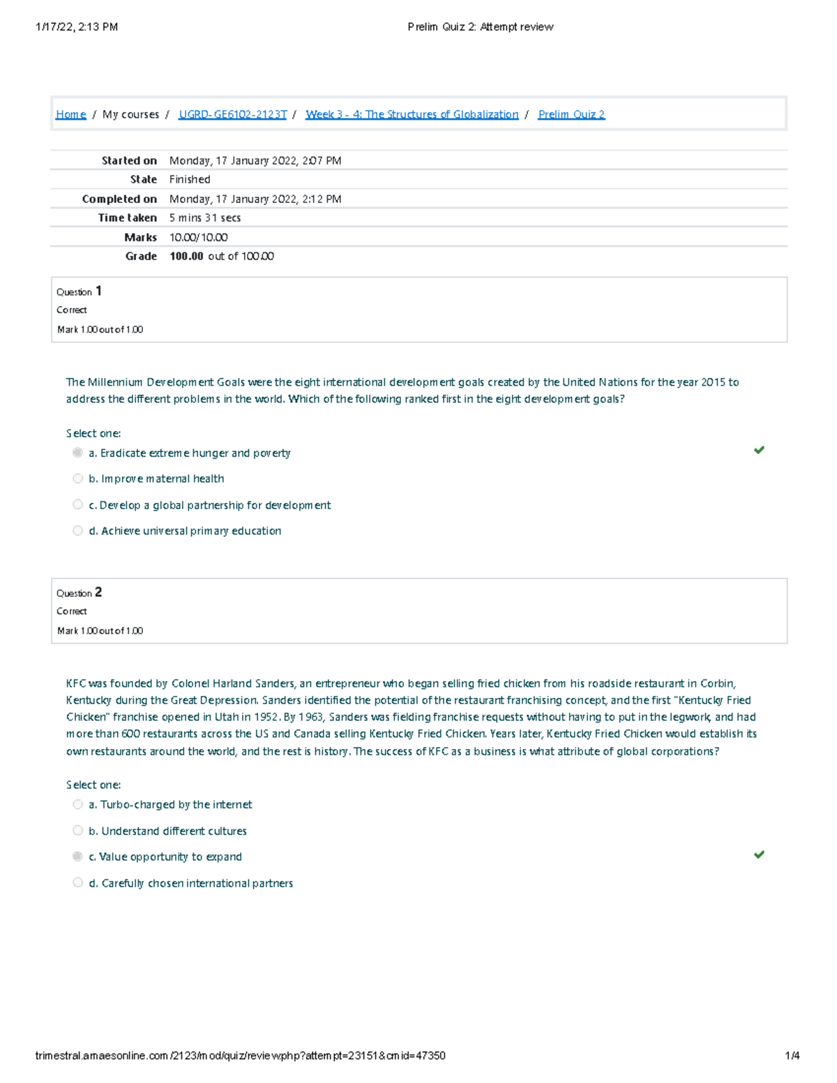 Prelim Quiz 2 perfect - quiz - Home/My courses/ UGRD-GE6102-2123T/ Week ...