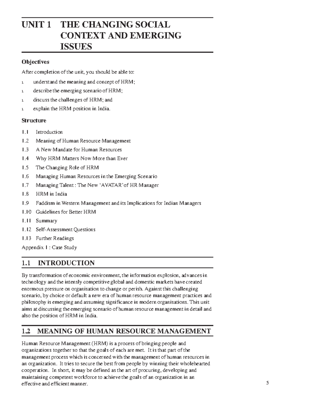 Human Resource Management - Block I - Unit I - Basic s of HRM - 5 The ...