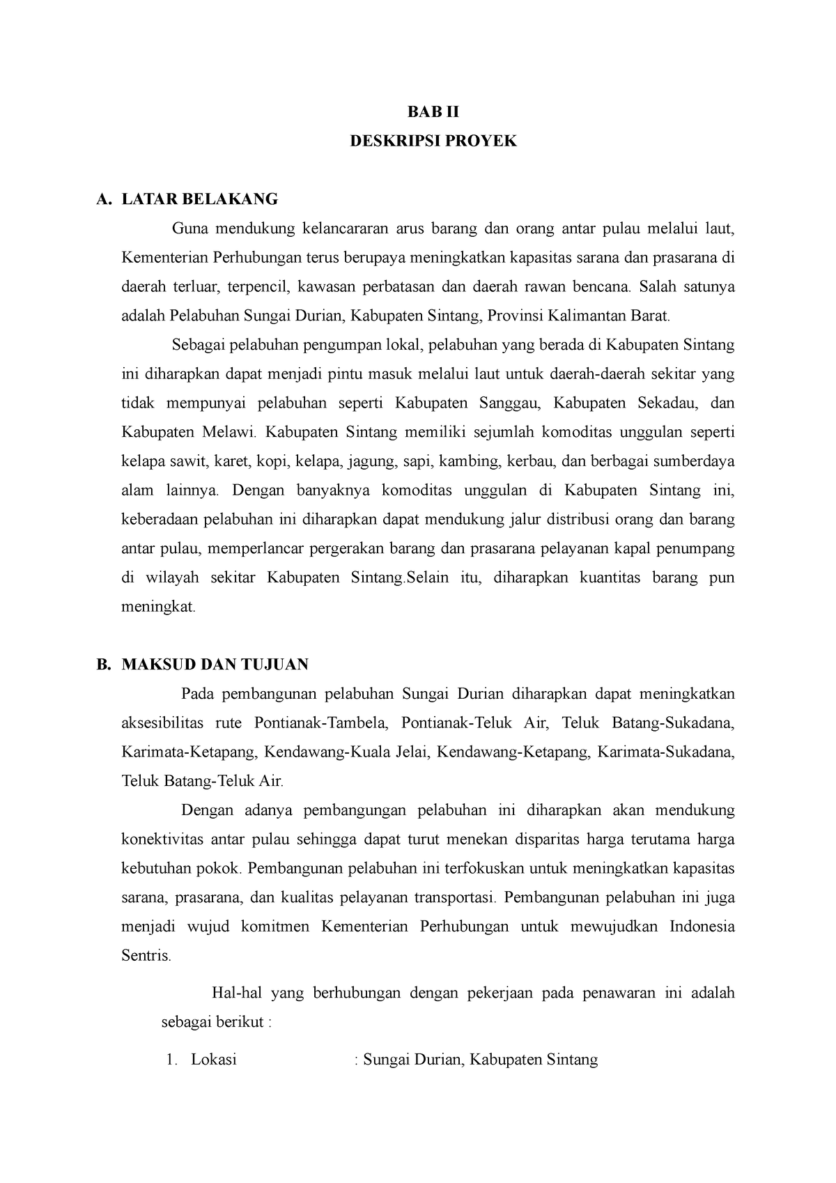 Sistem Administrasi Proyek - Subbab 2.A-2.B - BAB II DESKRIPSI PROYEK A ...