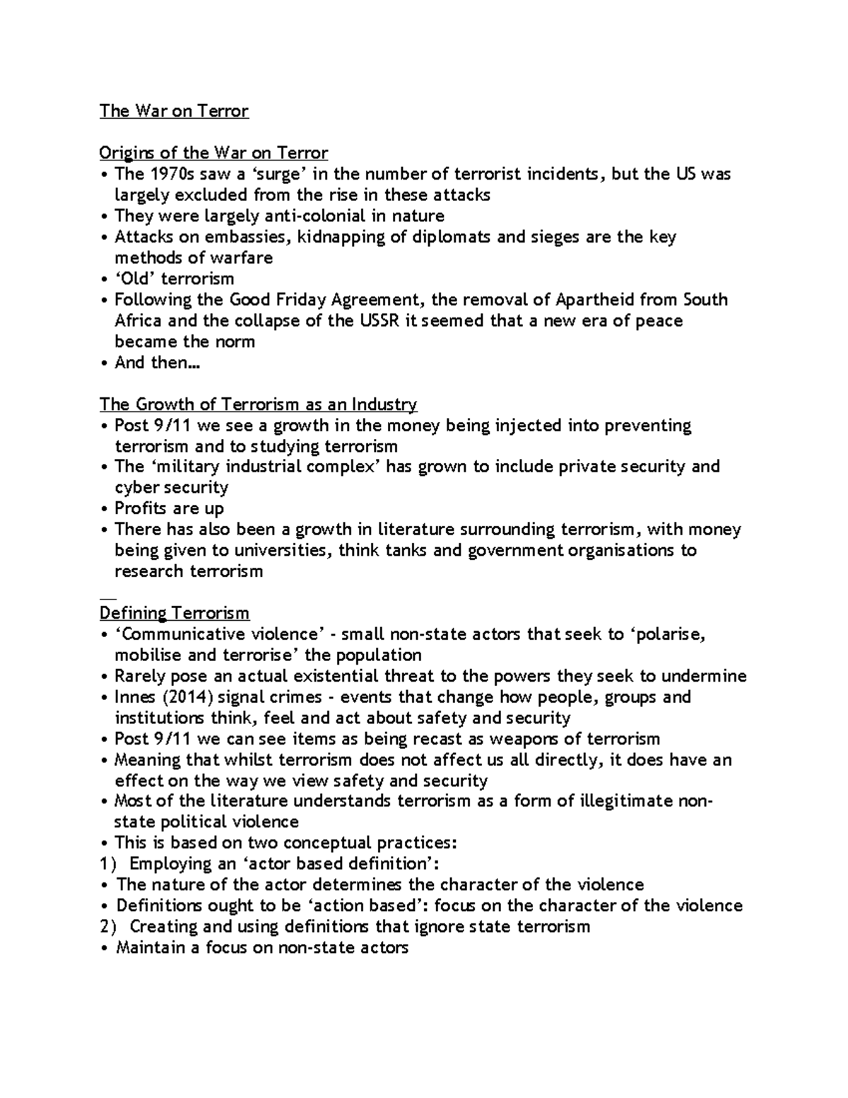 The War on Terror - The War on Terror Origins of the War on Terror The ...