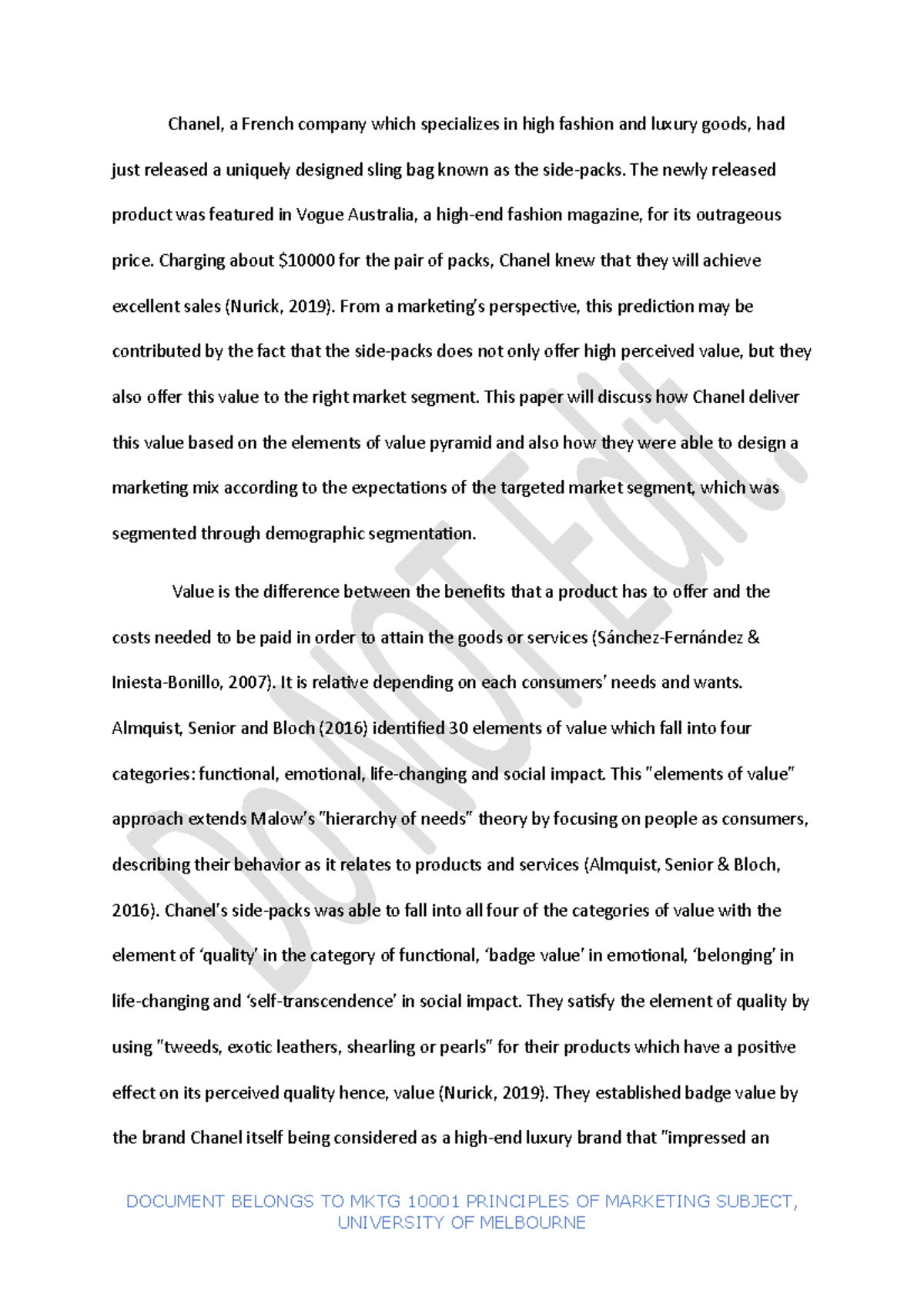 Discussion essay body image