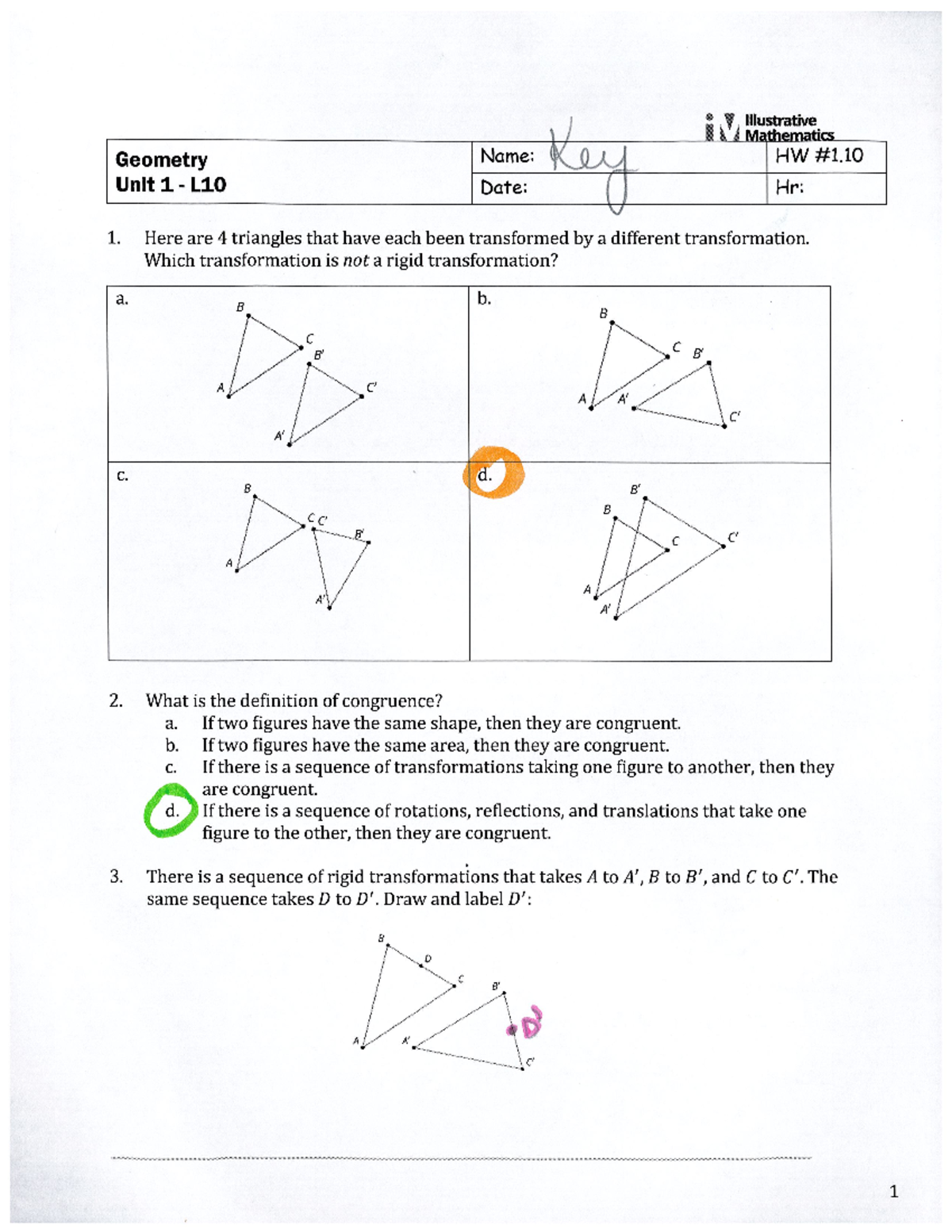 Practice+Problem+1 - Illustrative 1 Mathematics Geometry Name: Date ...