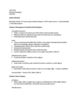 Geog101 Quiz 4 Review - Tracy Deliberty - Quiz 4 Will Be Held Wednesday ...