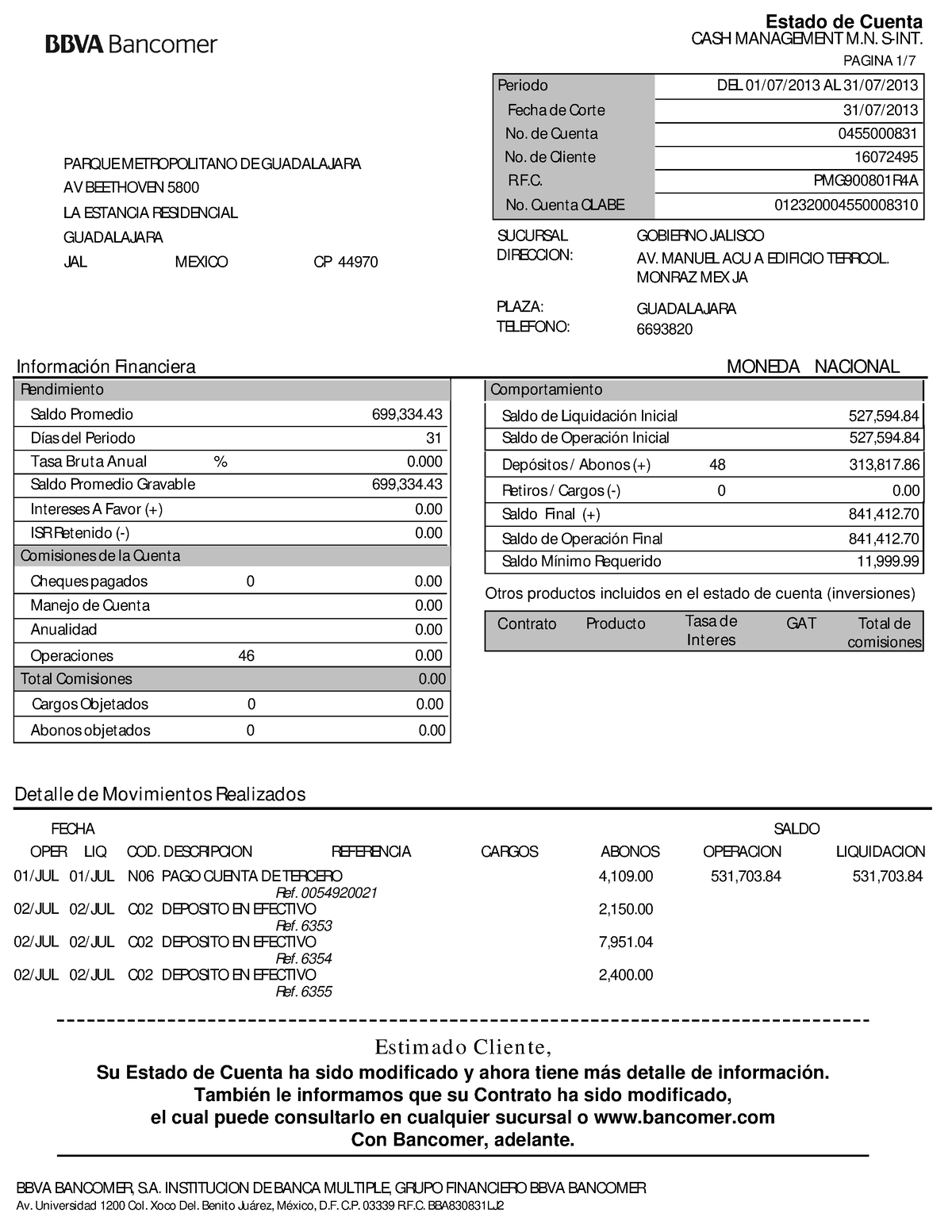 Julio 0 Texto Científico Pagina 1 Bbva Bancomer S Institucion De Banca Multiple Grupo 2352