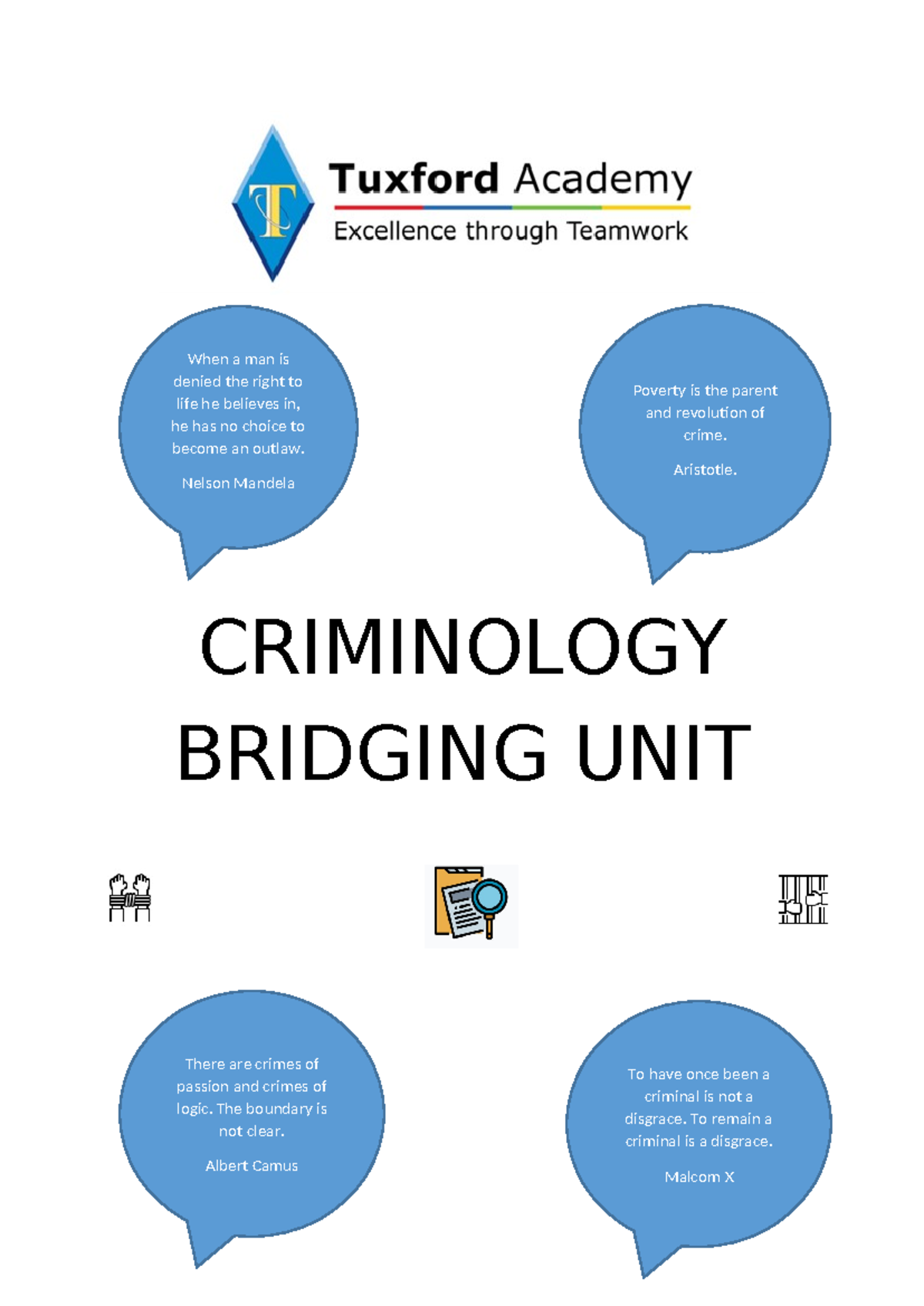 Level 3 Criminology Bridging Unit 2020 - CRIMINOLOGY BRIDGING UNIT When ...