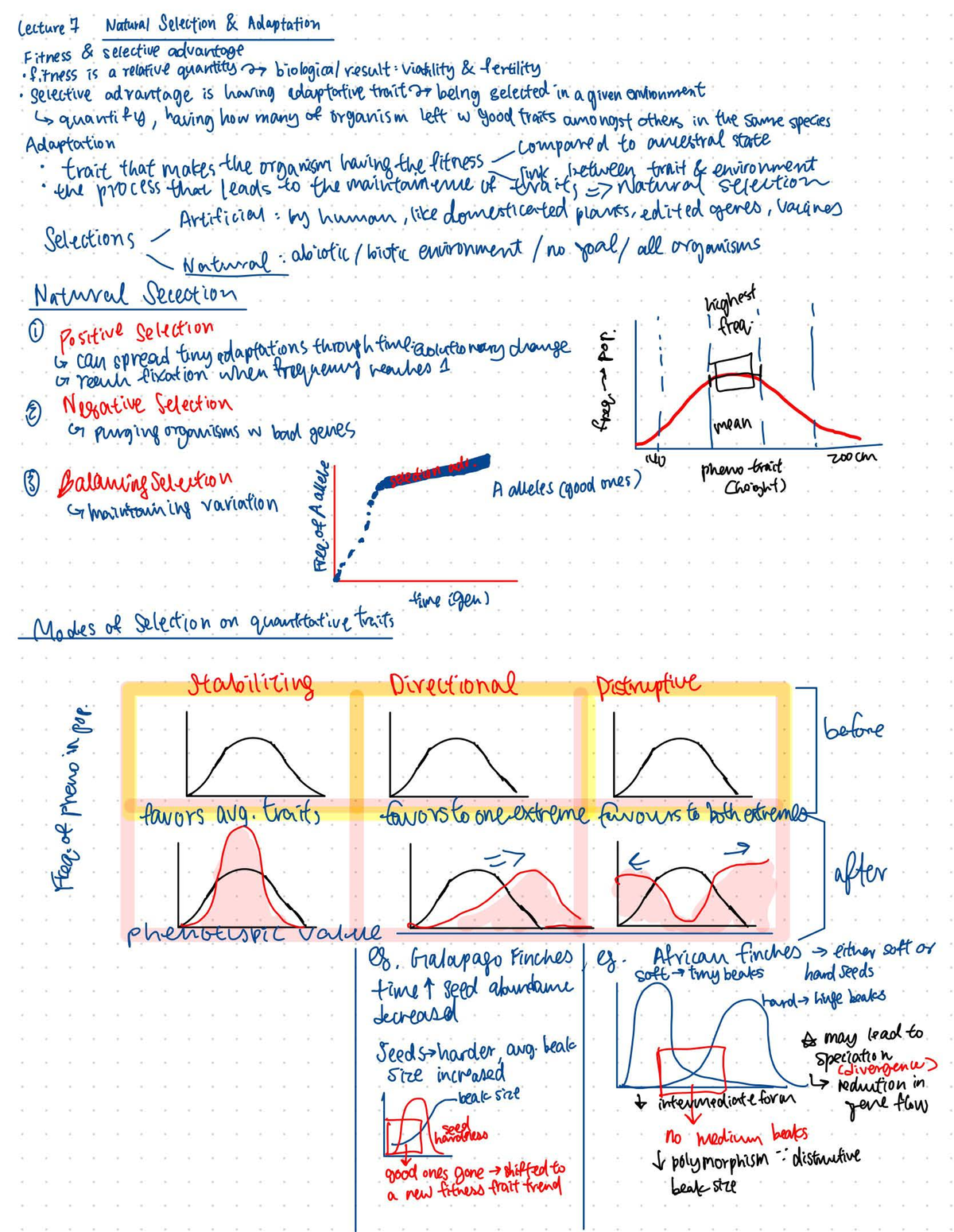 Bio 120 Lecture 7-merged - (ecture 7 Natural Selection Adaptation ...