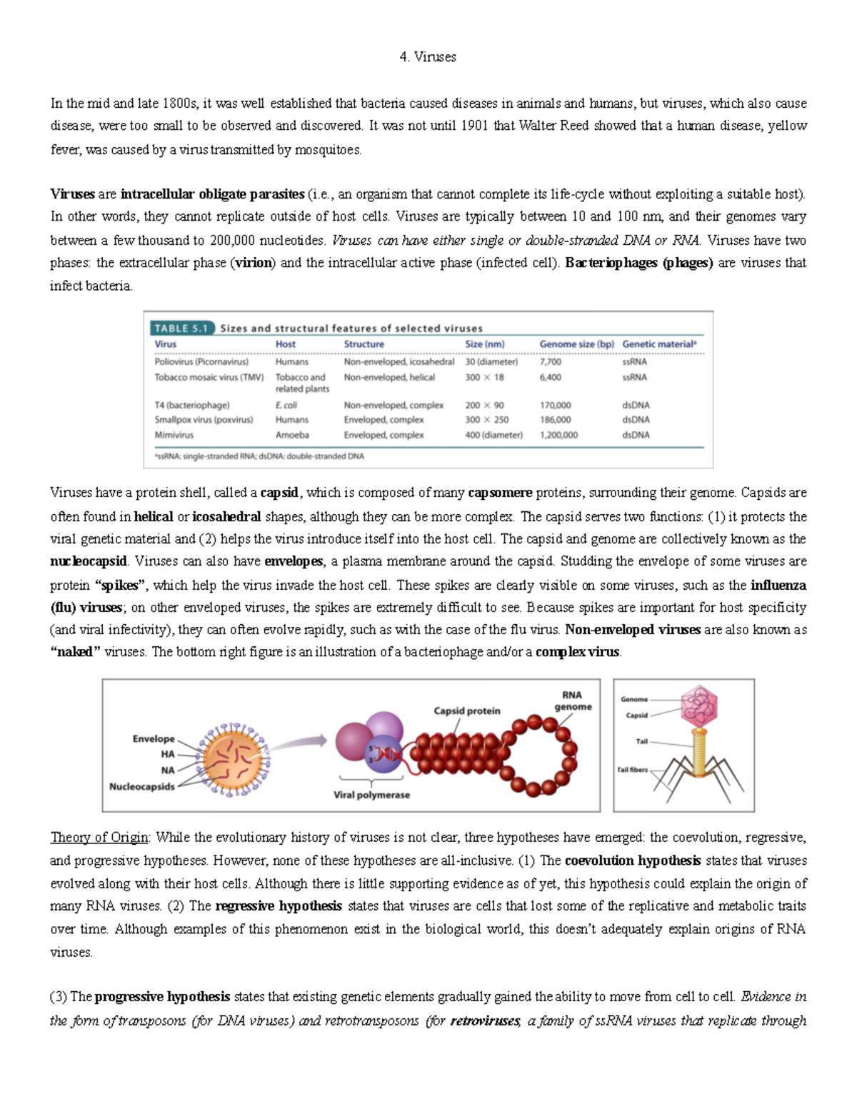 BIO 315 Viruses Summary - Viruses In the mid and late 1800s, it was ...