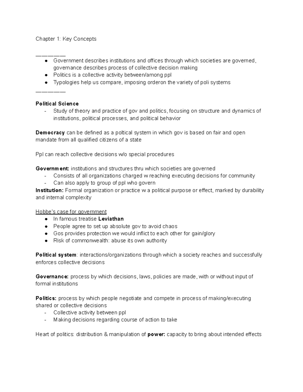 Chapter 1 Key Concepts Comparative Politics Chapter 1 Key Concepts