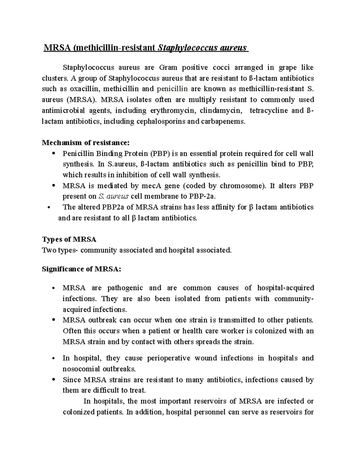 MRSA - It's for medical students - MRSA (methicillin-resistant ...