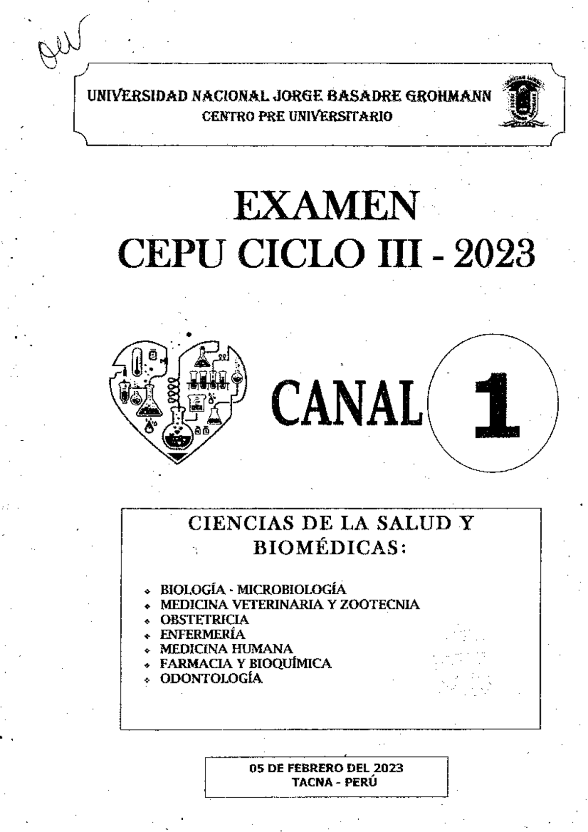 Examen DE CEPU Ciclo III Canal 1 - MATEMATICA - Studocu