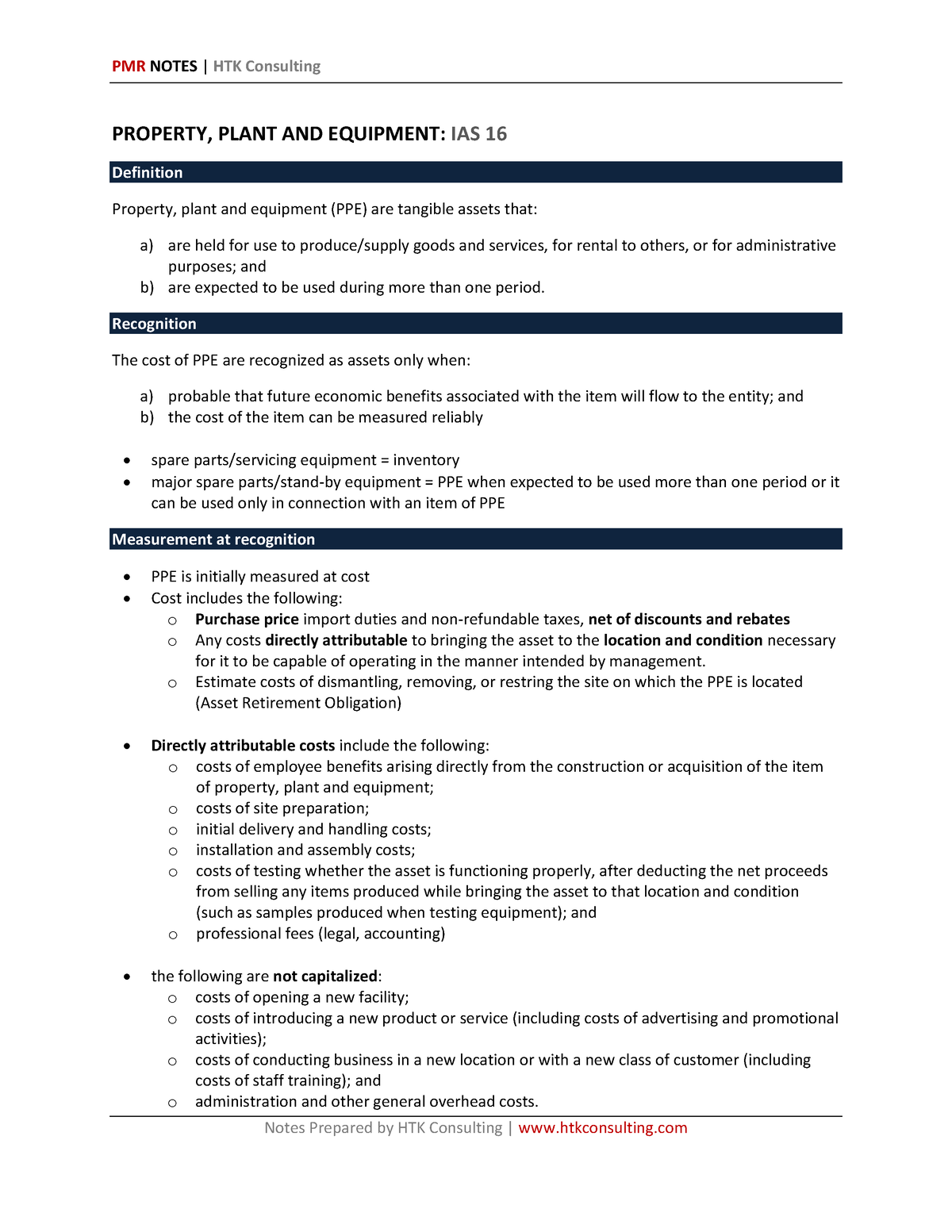 Property Plant AND Equipment IAS 16 - PROPERTY, PLANT AND EQUIPMENT ...