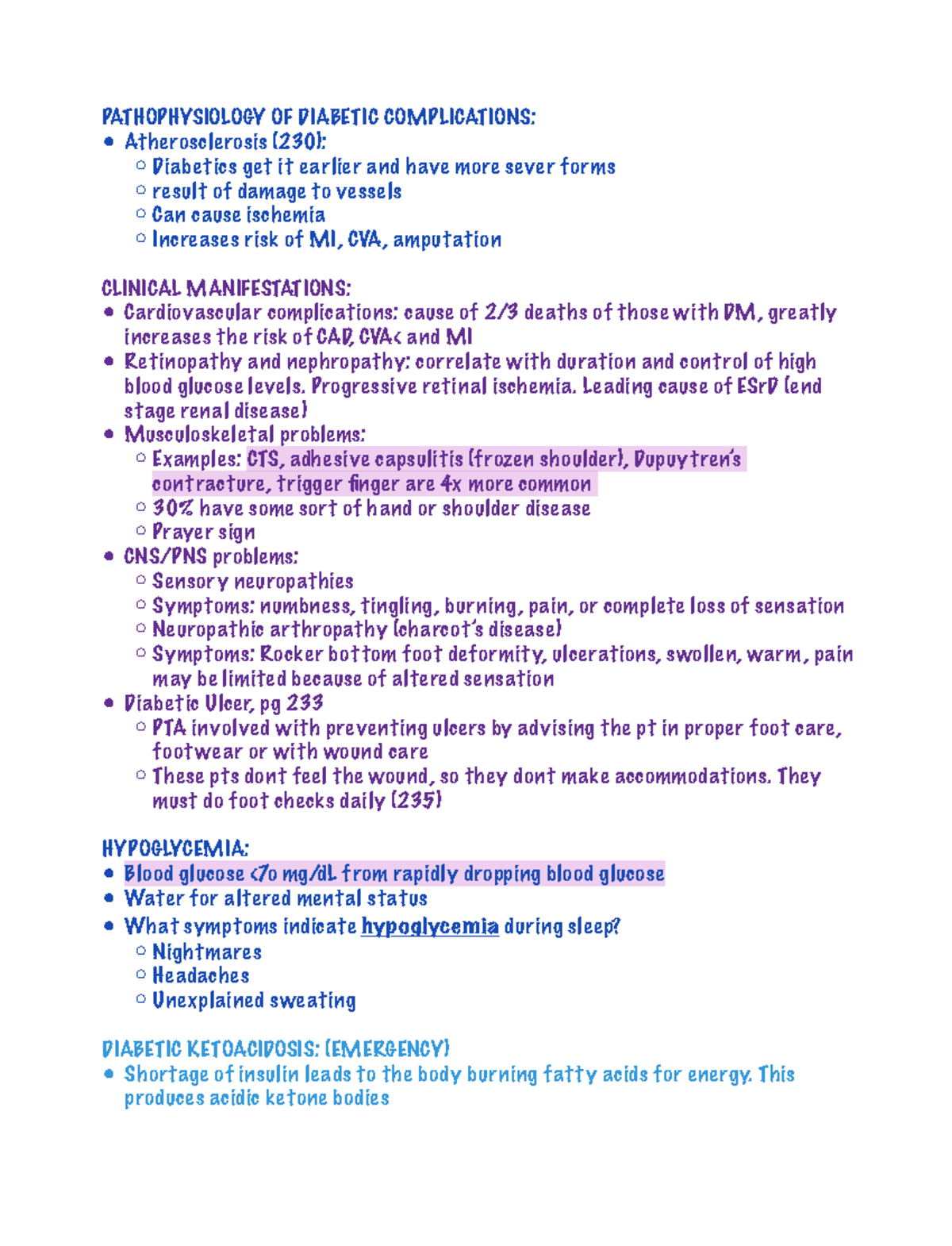 A Unifying Pathophysiologic Approach To The Complications Of Diabetes