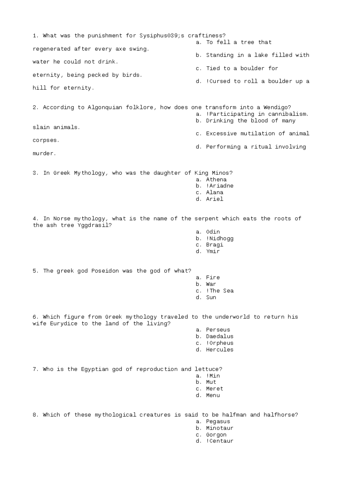 SCI625 Extra Credit 5 Computer Science Final Exam What was the