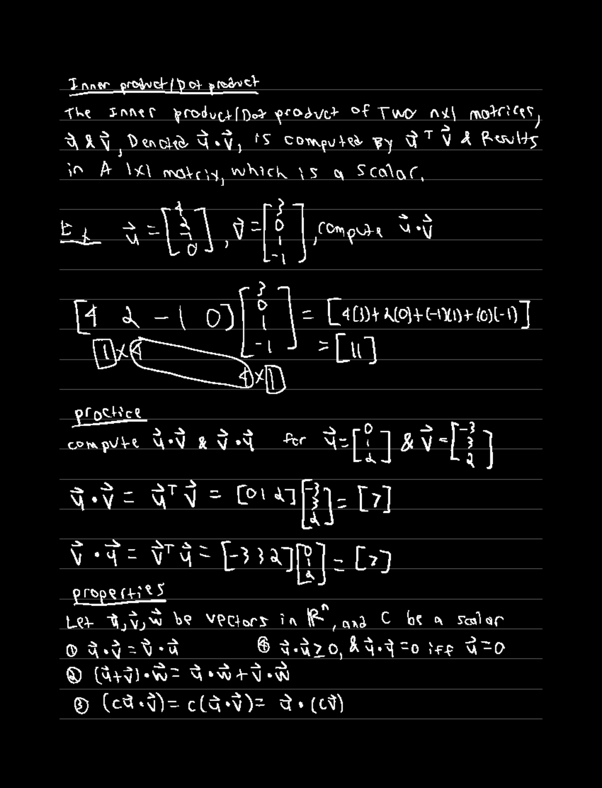 Math 235 6 1 inner product vector length and distance iy t t y