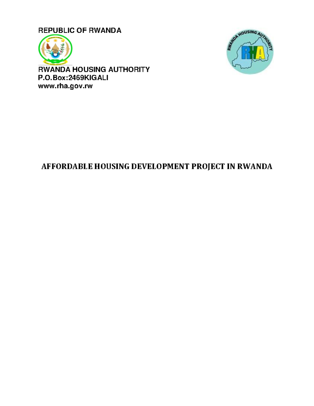 Affordable housing development project in rwanda - AFFORDABLE HOUSING ...
