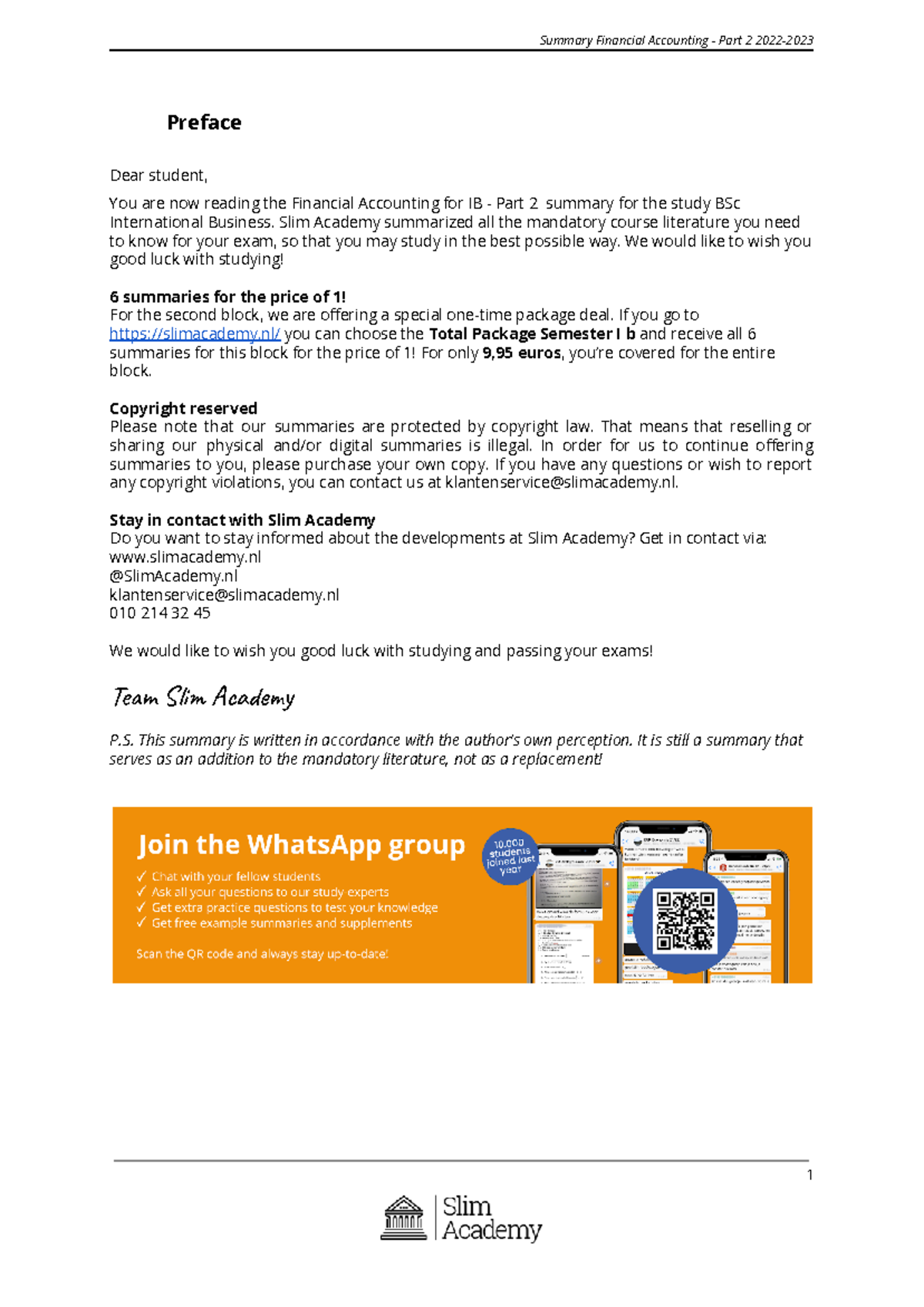 Financial Accounting Example Summary Part 2 - Google Docs - Summary ...