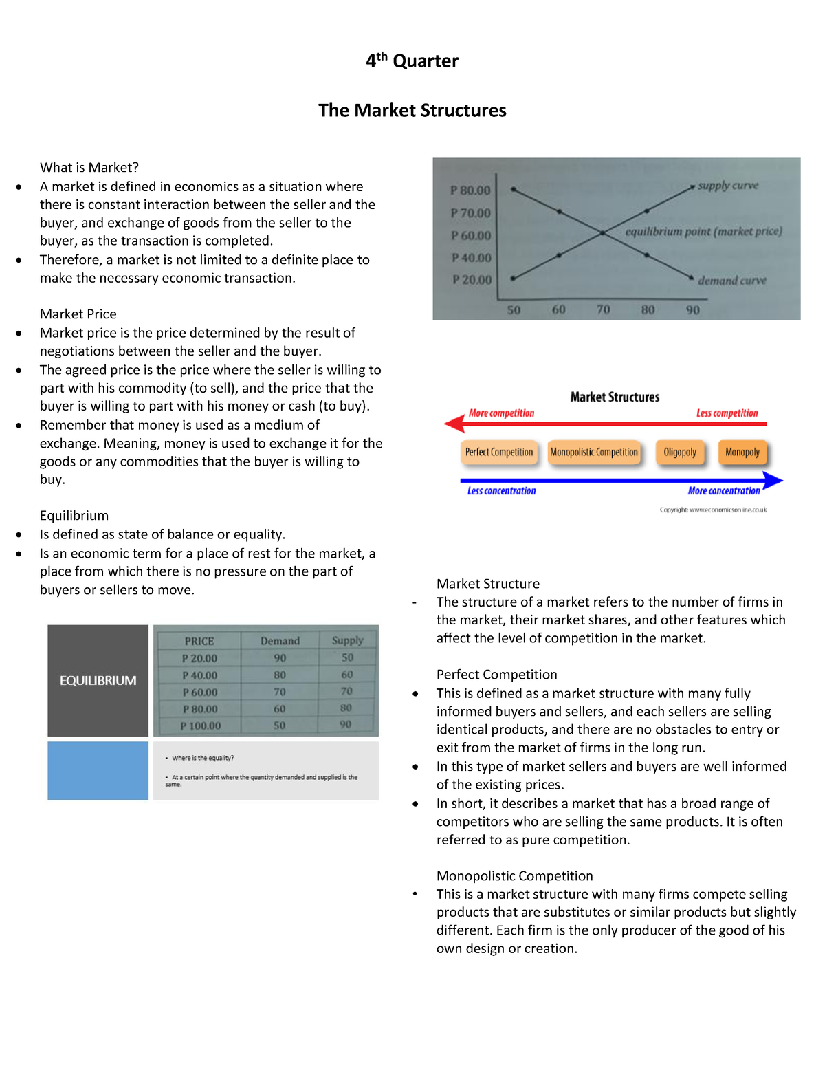 applied-economics-market-structures-4-th-quarter-the-market-structures-what-is-market-a