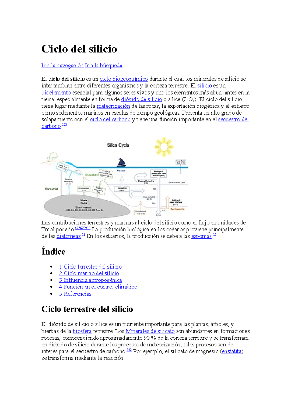 Ciclo Del Silicio Resumen Ciclo Del Silicio Ir A La Navegaci N Ir A La B Squeda El Ciclo Del