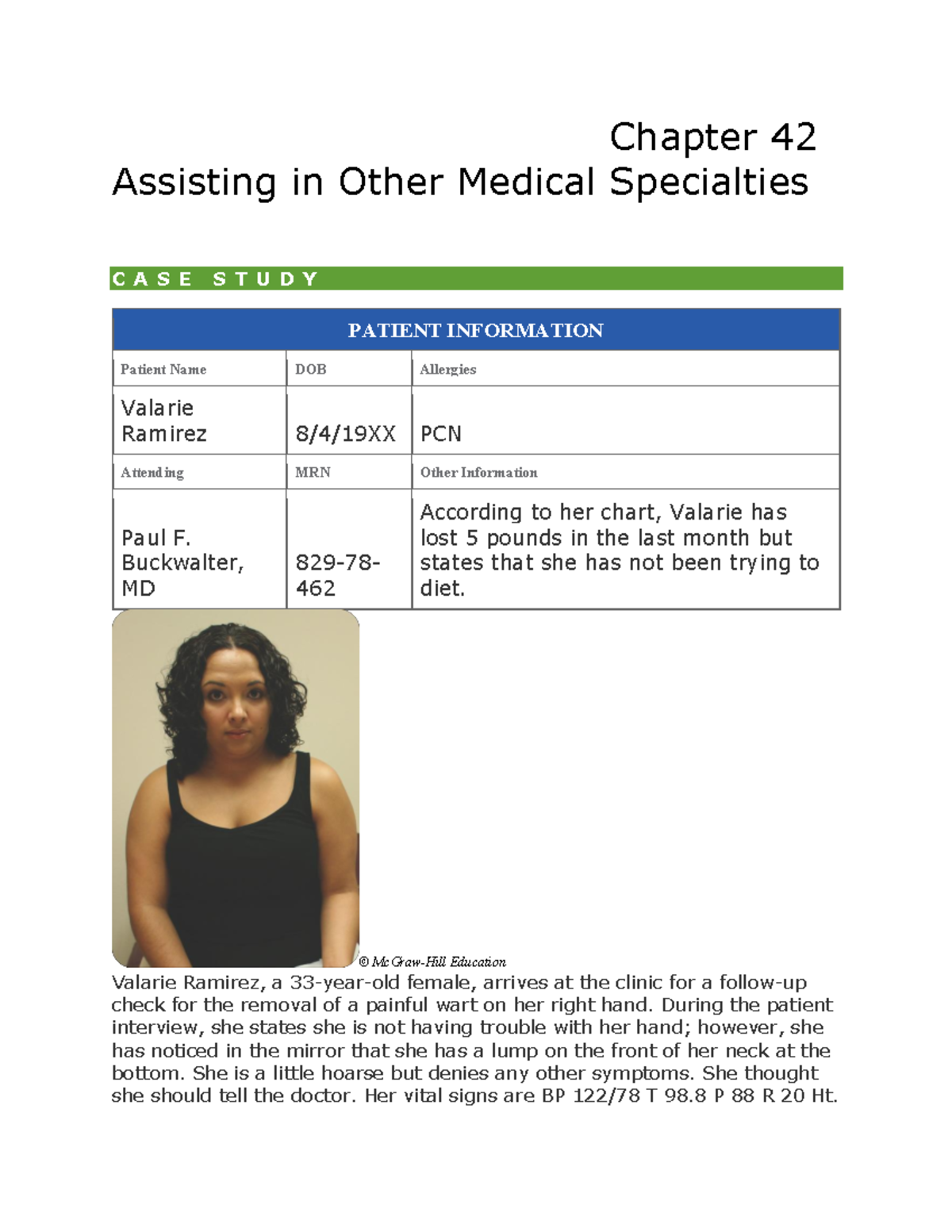 Chapter 42 assisting in other medical specialties textbook assisting