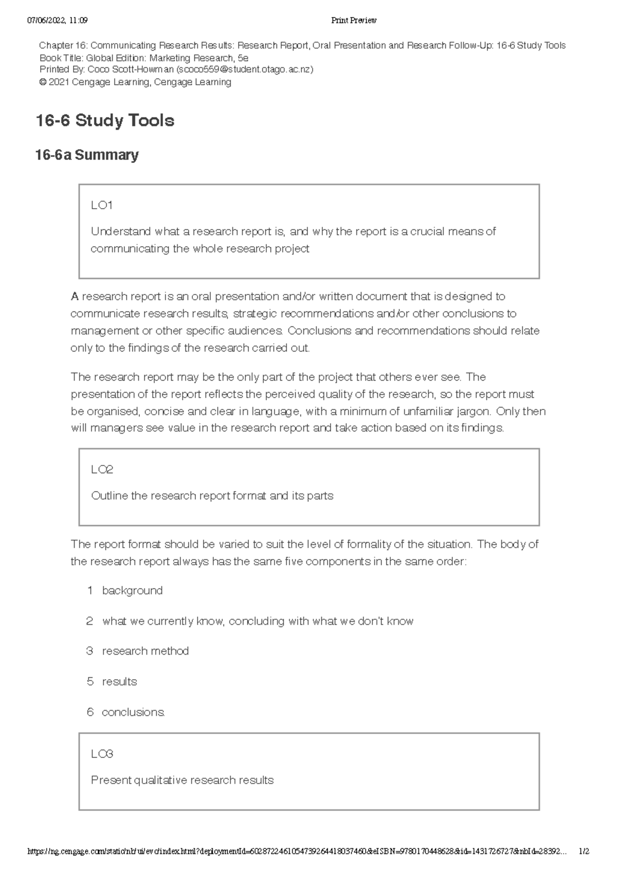 Chapter 16 - Communicating Research Results- Research Report, Oral ...