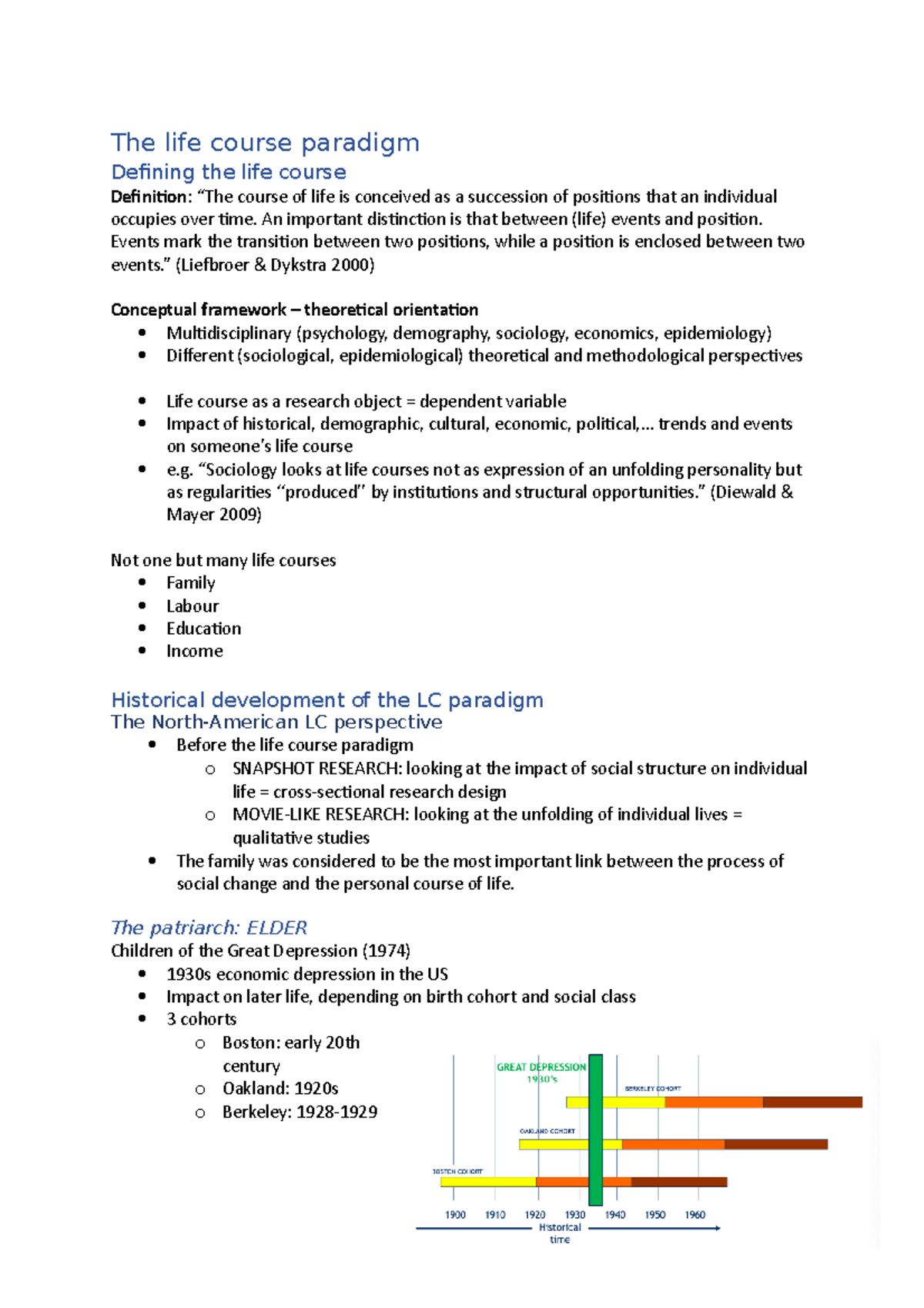 les-1-notities-van-les-1-the-life-course-paradigm-defining-the-life