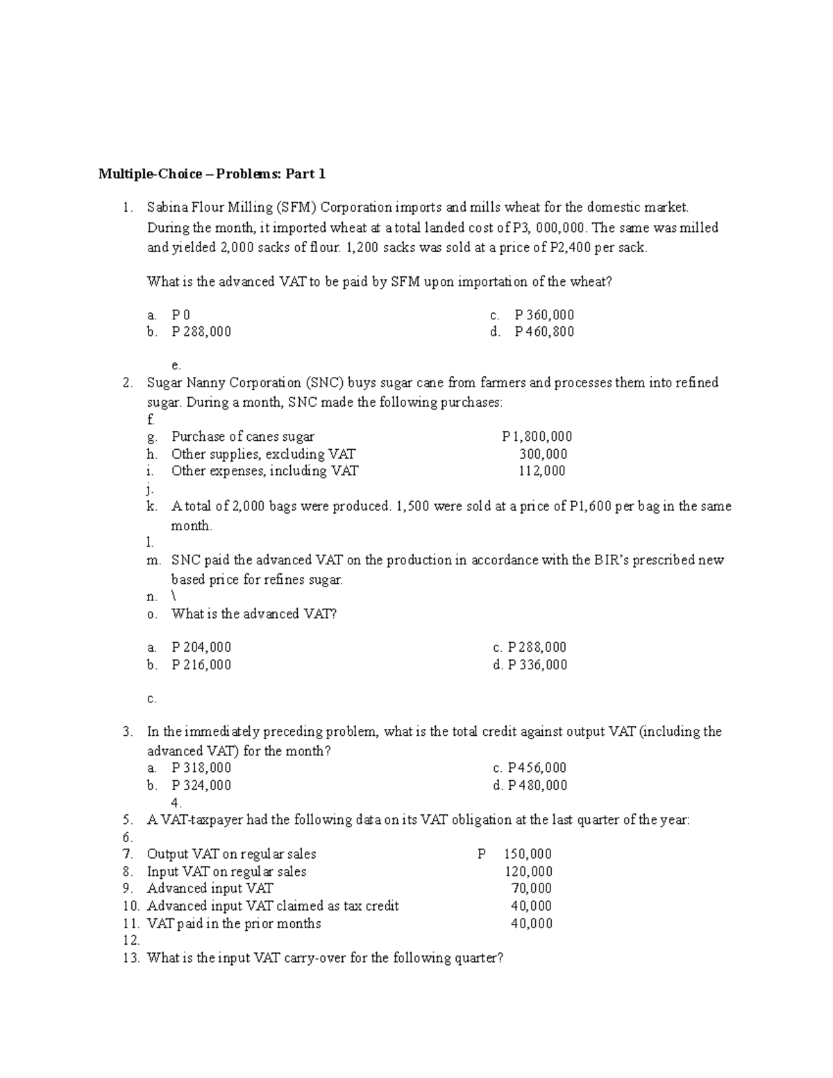 Pdfcoffee - CHAPTER 10 TT - Multiple-Choice – Problems: Part 1 Sabina ...