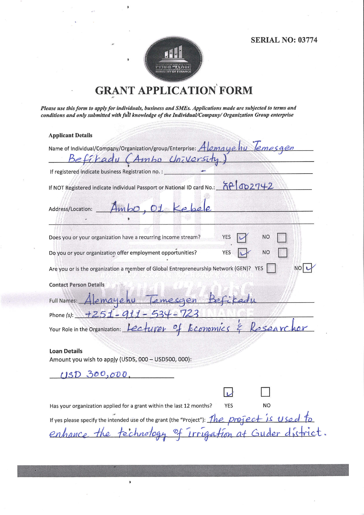 grant-application-form-serial-no-03774-development-economics-studocu