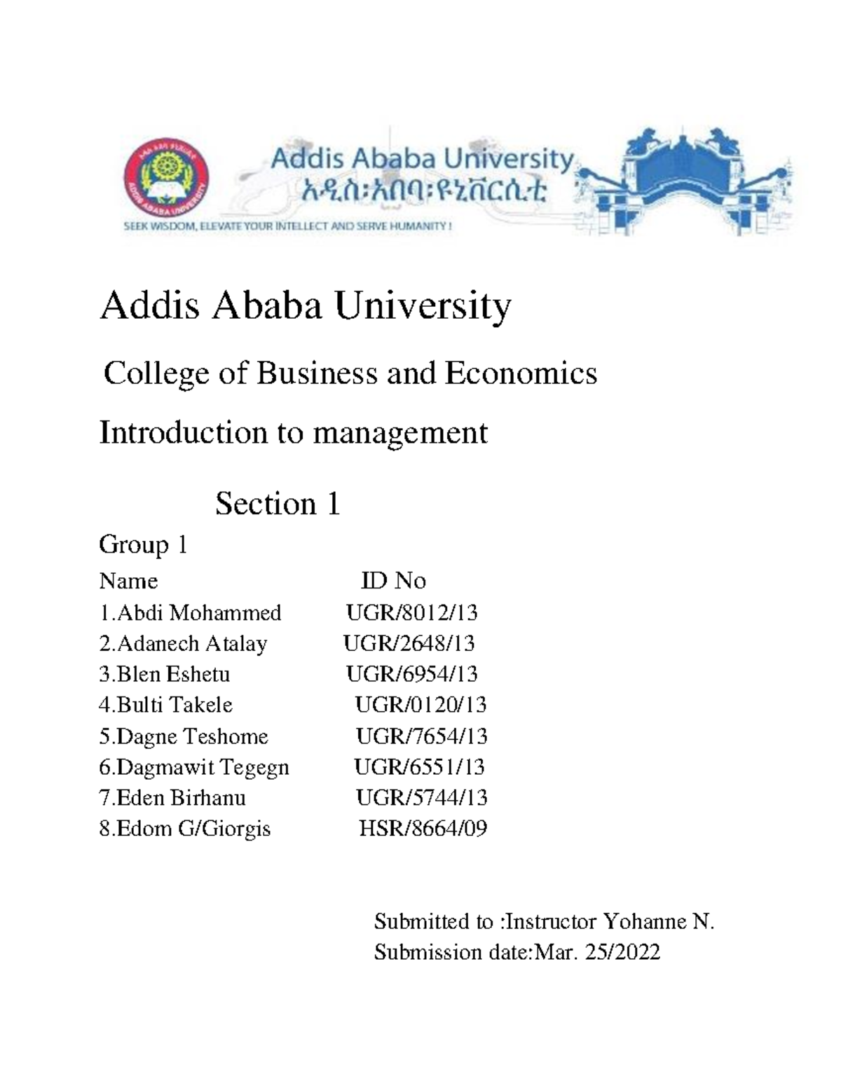 Sociology is one field of social science - Addis Ababa University ...