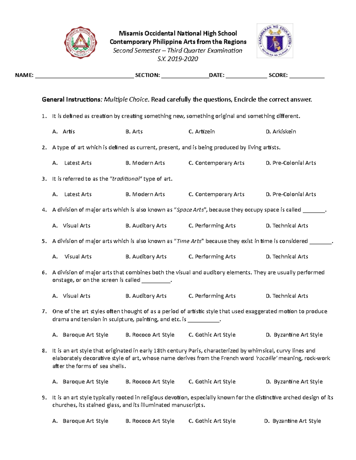 Q3-TQ - Summary On Perdev - Misamis Occidental National High School ...