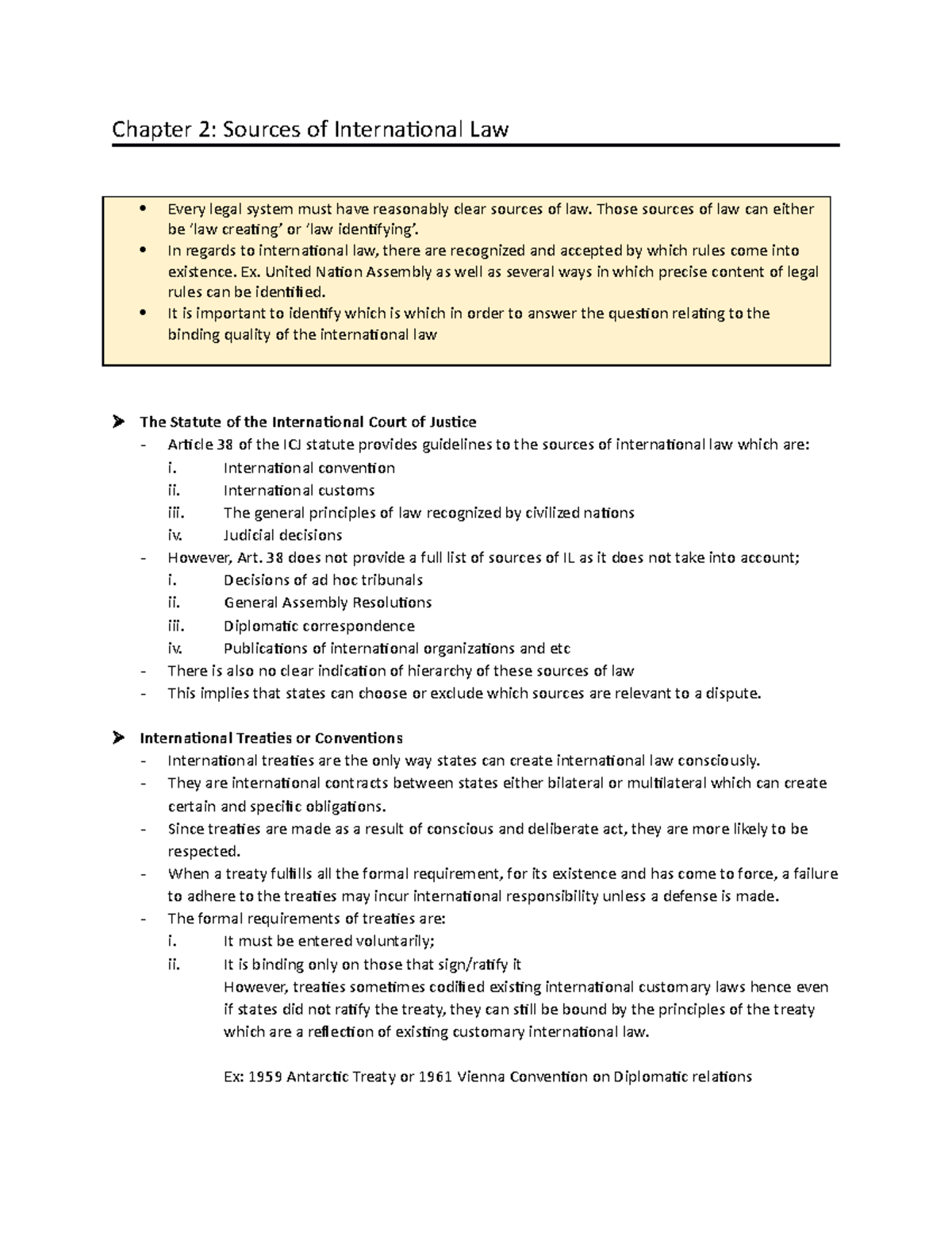 2. Sources of International Law - Chapter 2: Sources of International ...