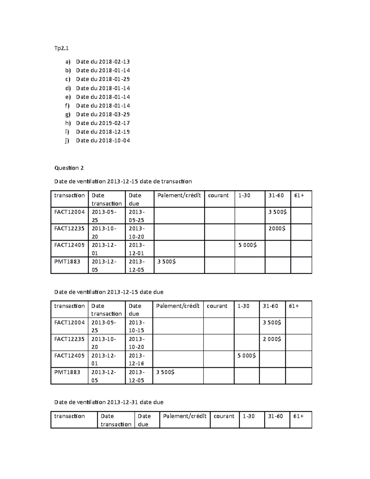 Tp2 - tp2 - Tp2. a) Date du 2018-02- b) Date du 2018-01- c) Date du ...