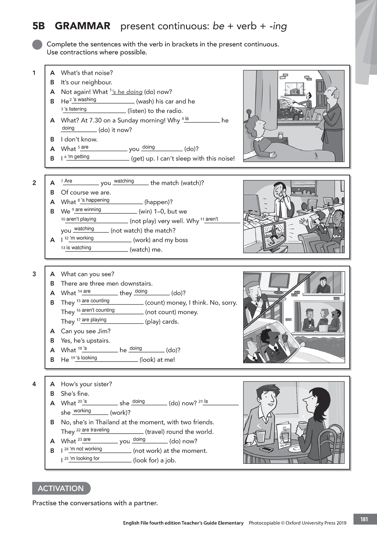 Grammar 5B - Ejercicios de libro English File 4ta edición. Ingles 1 ...