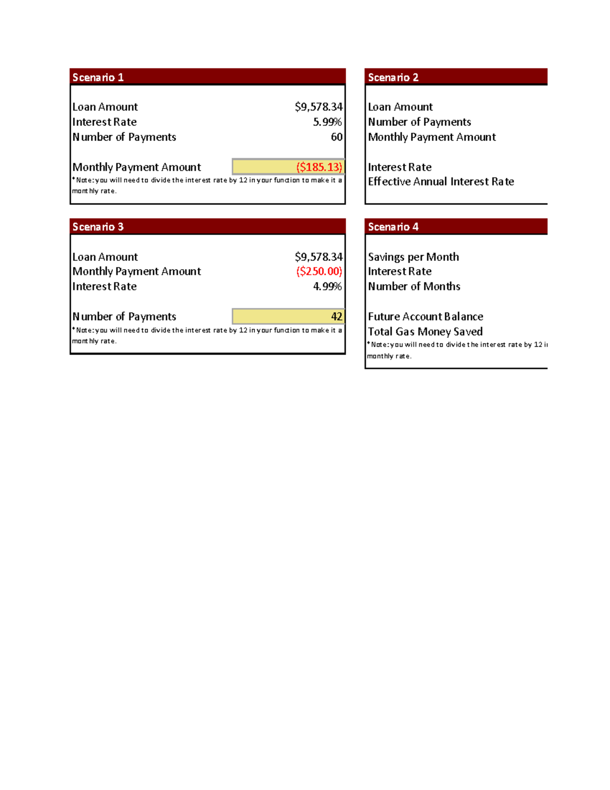 2.6 CIS Weekly Assessment for CIS 105 Loan Amount 9,578 Loan
