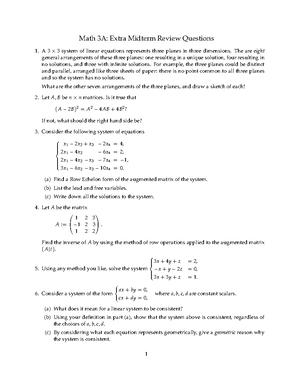 Practice Midterm Checkpoint 2 - MATH 3A: INTRO LINEAR ALGEBRA − MIDTERM ...