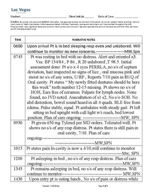 Narrative note oscomy bag - Student ...