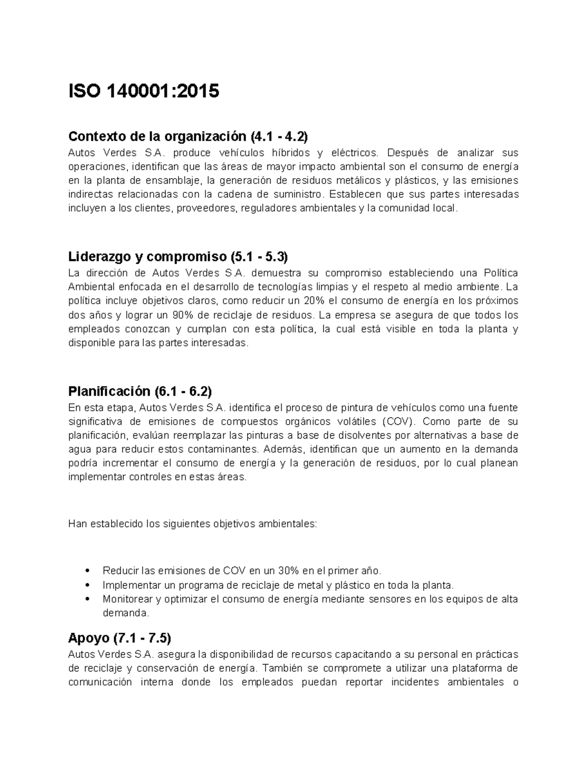 ISO 140001 - asdagfsa - ISO 140001: Contexto de la organización (4 - 4 ...
