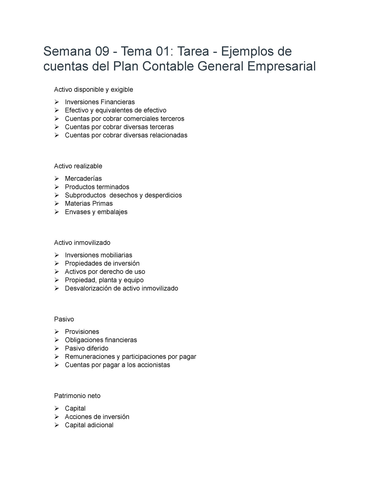 Semana 09 Semana 09 Tema 01 Tarea Ejemplos De Cuentas Del Plan