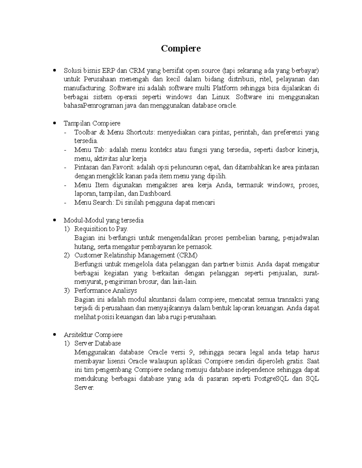 Compiere PKTI 1 C - Compiere Solusi bisnis ERP dan CRM yang bersifat ...