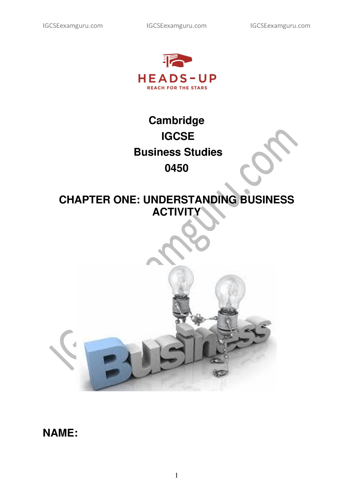 igcse business studies case study answers