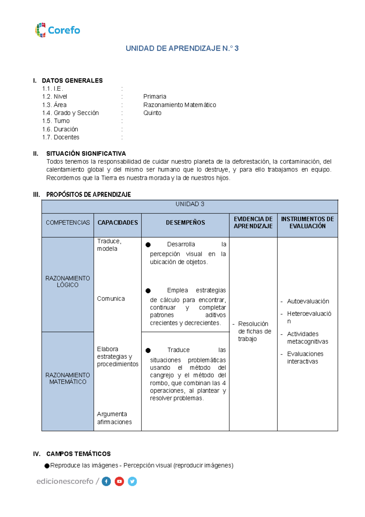 UA3 - 5 PRIM RM 2024 - UNIDAD DE APRENDIZAJE N.° 3 I. DATOS GENERALES 1 ...
