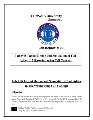 AND gate lab 2 for vlsi - VLSI DESIGN LAB Lab Report 3 Under the ...