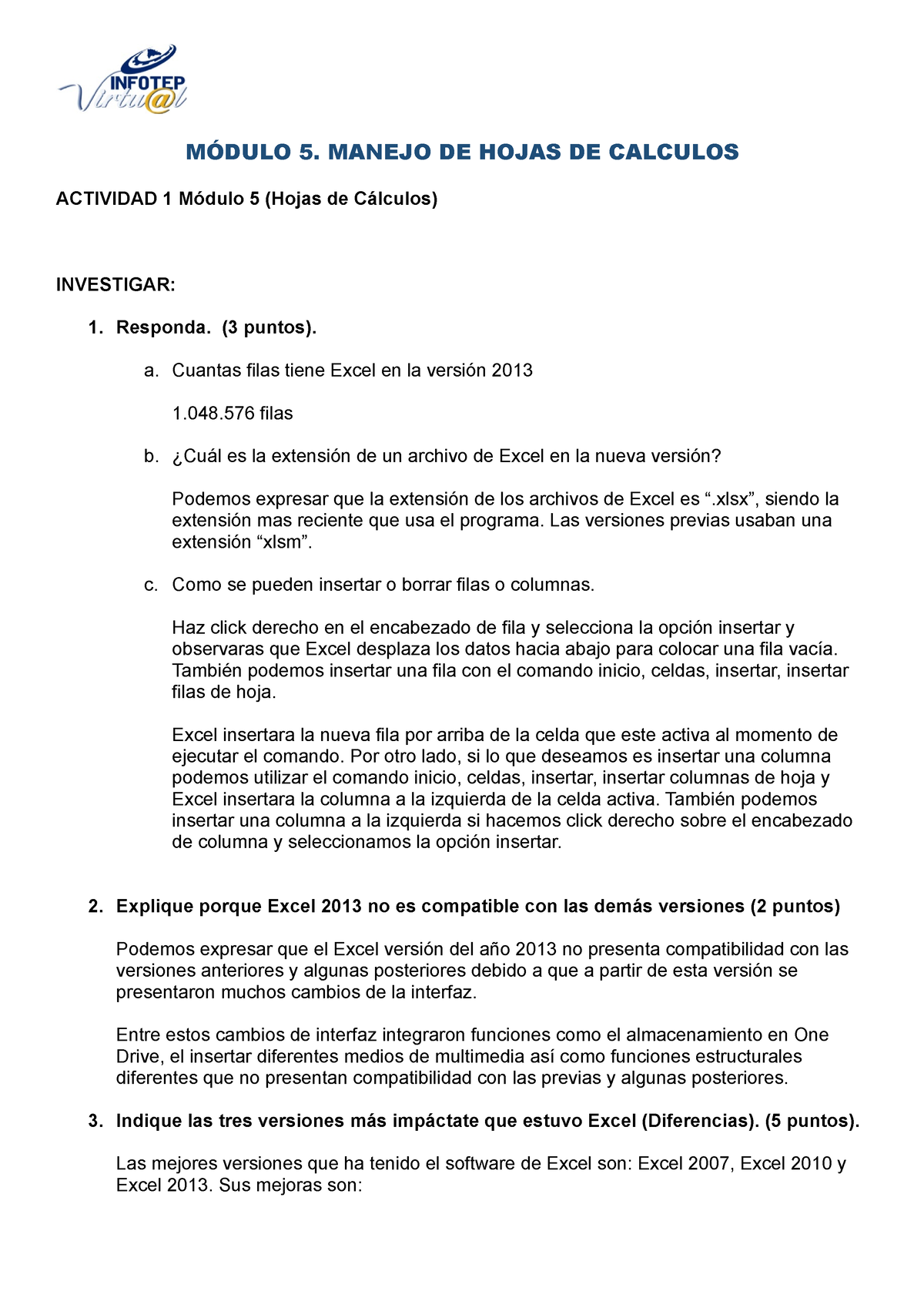 Actividad 1 Modulo 5 - Practica - Manejador De Programas De Oficina Y ...