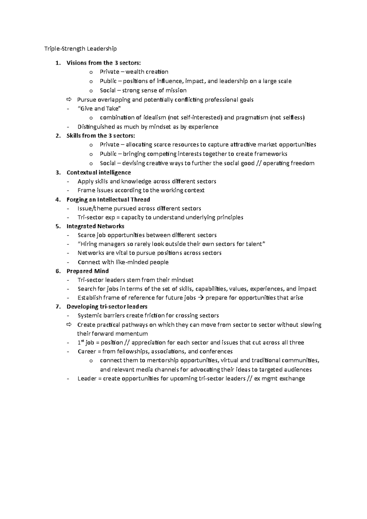 ICR 8 Cheat Sheet - Leadership ICQ Notes - Triple-Strength Leadership ...